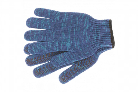 Трикотажные усиленные перчатки СИБРТЕХ гелевое ПВХ-покрытие 68183